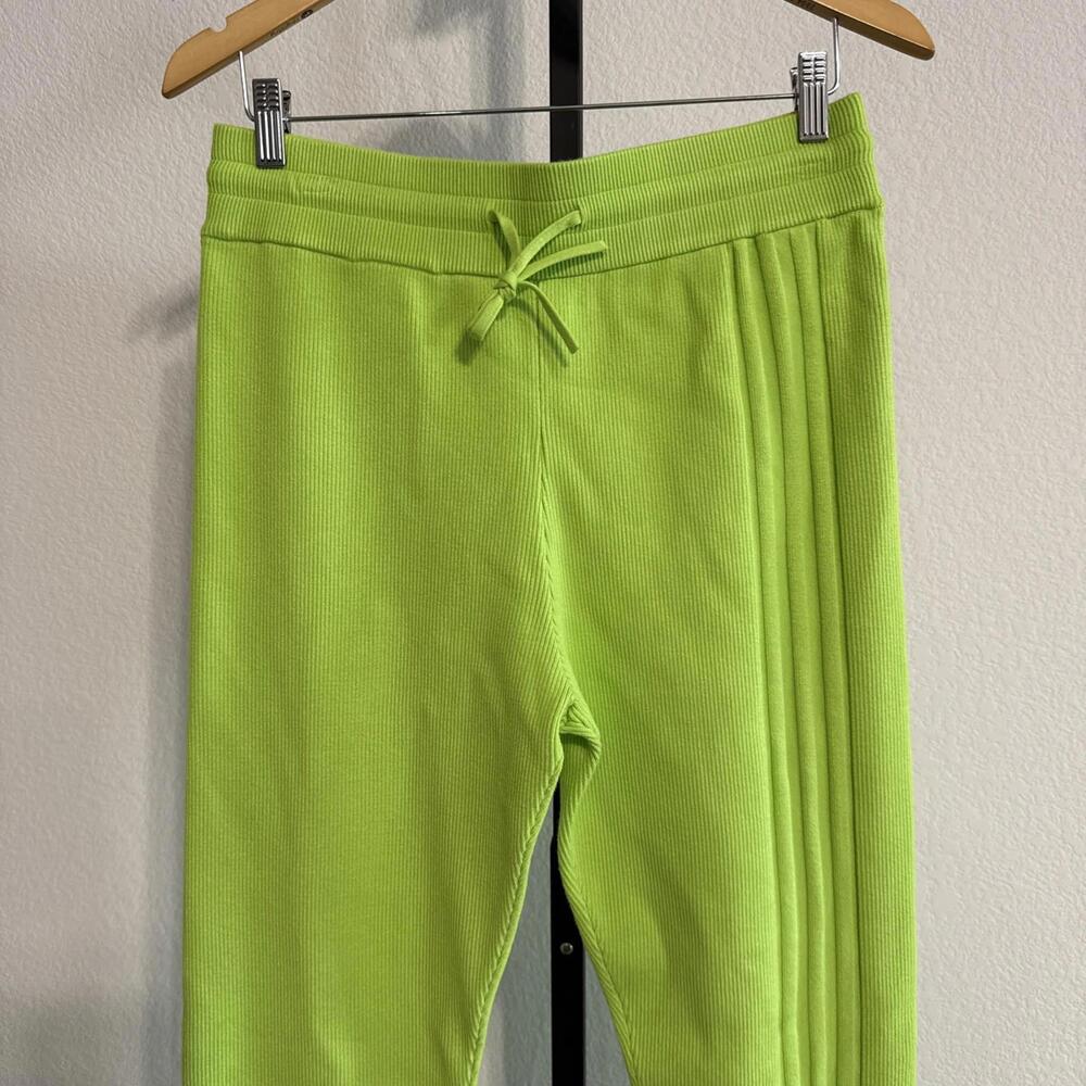 NWT Adidas X Ivy Park Lime Green Heavy Knit Ribbed Jogger Sweatpants - MED - Picture 3 of 12